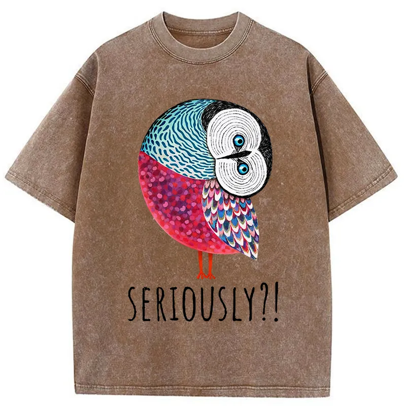 Tokyo-Tiger Bird's Question Washed T-Shirt