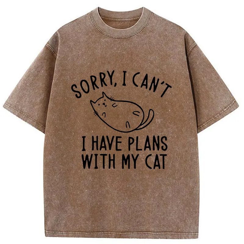 Tokyo-Tiger My Cat And I Have An Agreement Washed T-Shirt