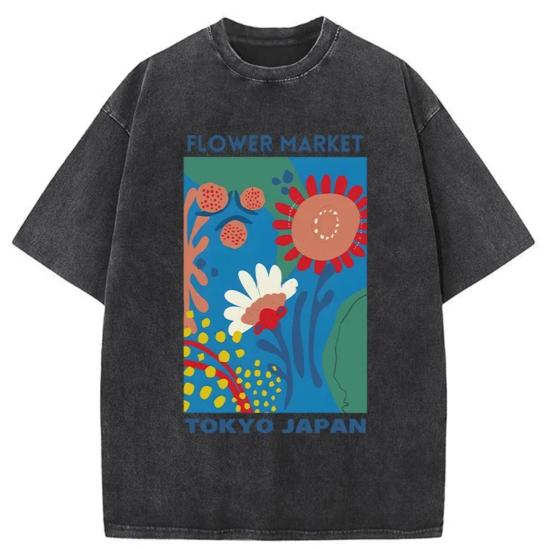 Tokyo-Tiger Tokyo Flower Market Washed T-Shirt