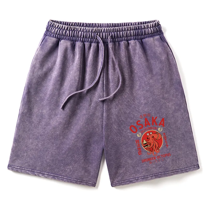 Tokyo-Tiger Drunken Octopus Japan Washed Shorts