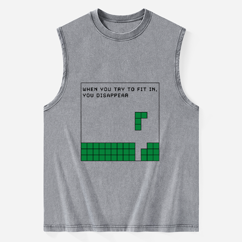 Tokyo-Tiger Be Your Unique Self Washed Tank