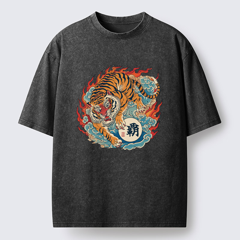 Tokyo-Tiger Tiger Of The Burning Sky Washed T-Shirt
