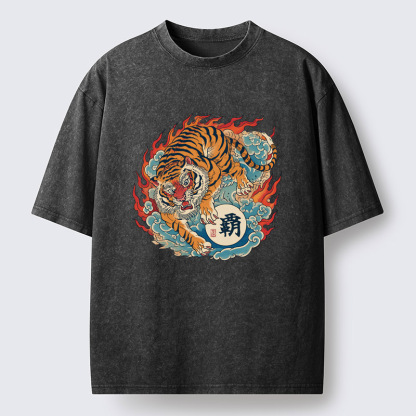 Tokyo-Tiger Tiger Of The Burning Sky Washed T-Shirt