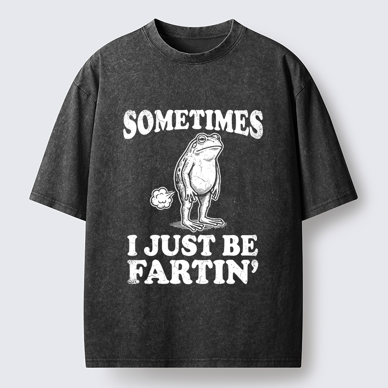 Tokyo-Tiger Farting Frog Washed T-Shirt