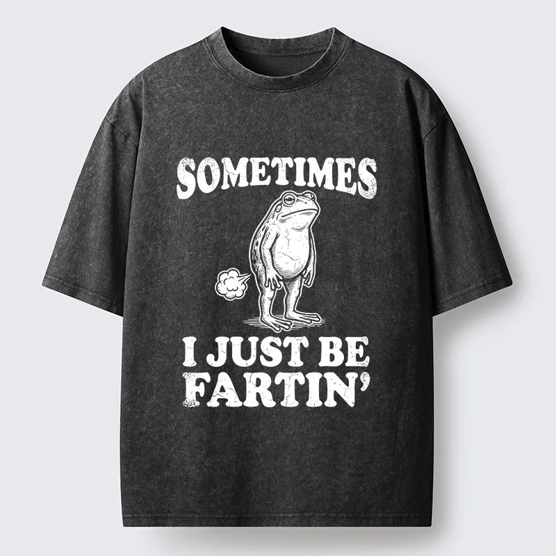 Tokyo-Tiger Farting Frog Washed T-Shirt