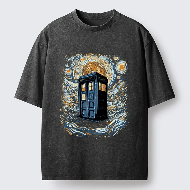 Tokyo-Tiger Mysterious Telephone Booth Washed T-Shirt