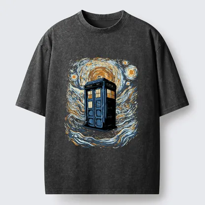 Tokyo-Tiger Mysterious Telephone Booth Washed T-Shirt