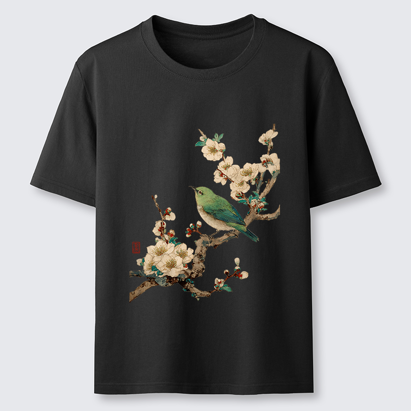 Tokyo-Tiger Perched In Bloom Classic T-Shirt