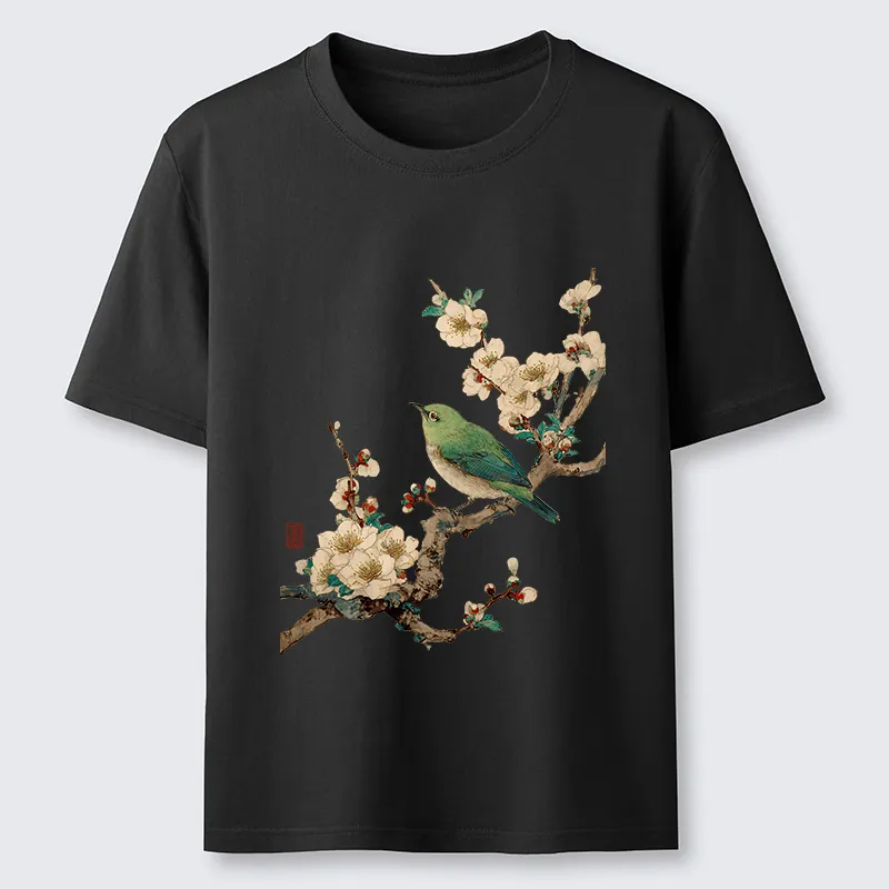 Tokyo-Tiger Perched In Bloom Classic T-Shirt