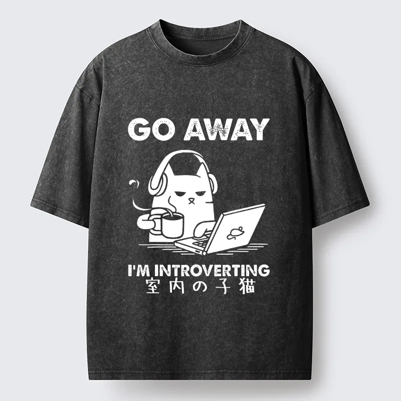 Tokyo-Tiger Introverted Kitten Washed T-Shirt