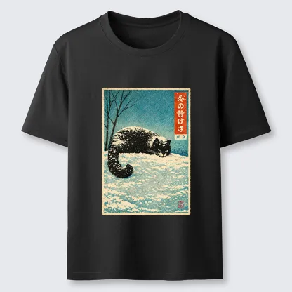 Tokyo-Tiger A Cat In Winter Silence Classic T-Shirt