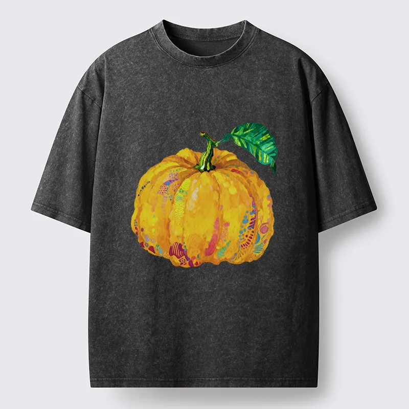 Tokyo-Tiger Pumpkin Art Washed T-Shirt