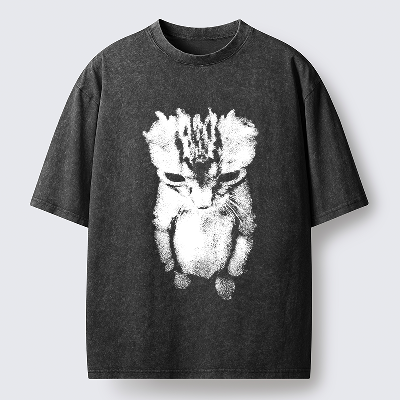 Tokyo-Tiger Sad Kitten Meme Washed T-Shirt