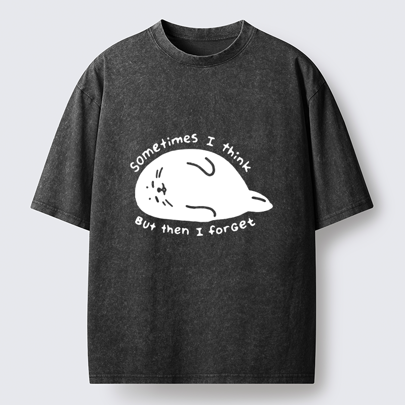 Tokyo-Tiger Forgetful Funny Seal Washed T-Shirt
