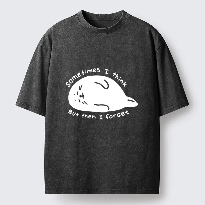 Tokyo-Tiger Forgetful Funny Seal Washed T-Shirt