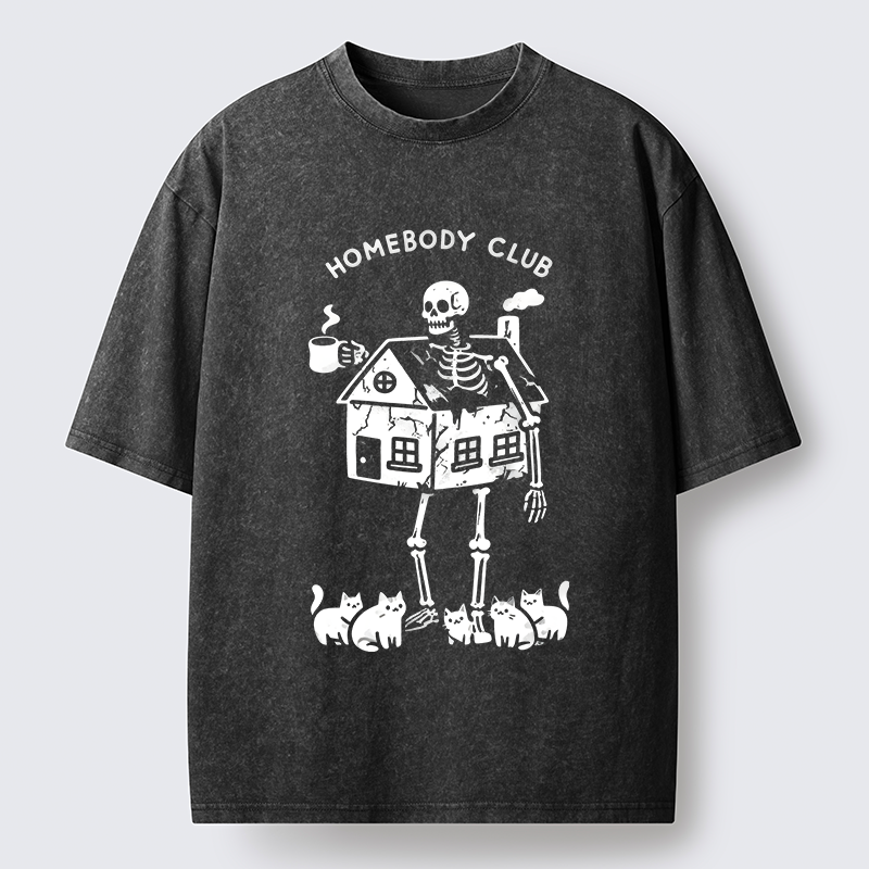 Tokyo-Tiger Life Of A Homebody Washed T-Shirt