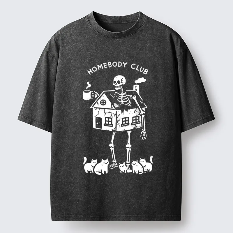 Tokyo-Tiger Life Of A Homebody Washed T-Shirt