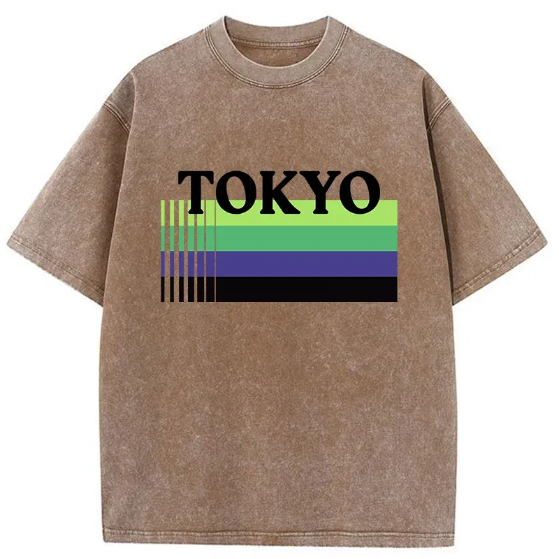 Tokyo-Tiger Retro Tokyo Washed T-Shirt