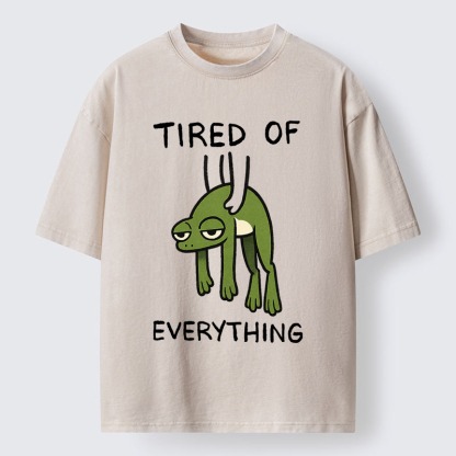 Tokyo-Tiger Tired Frog Washed T-Shirt