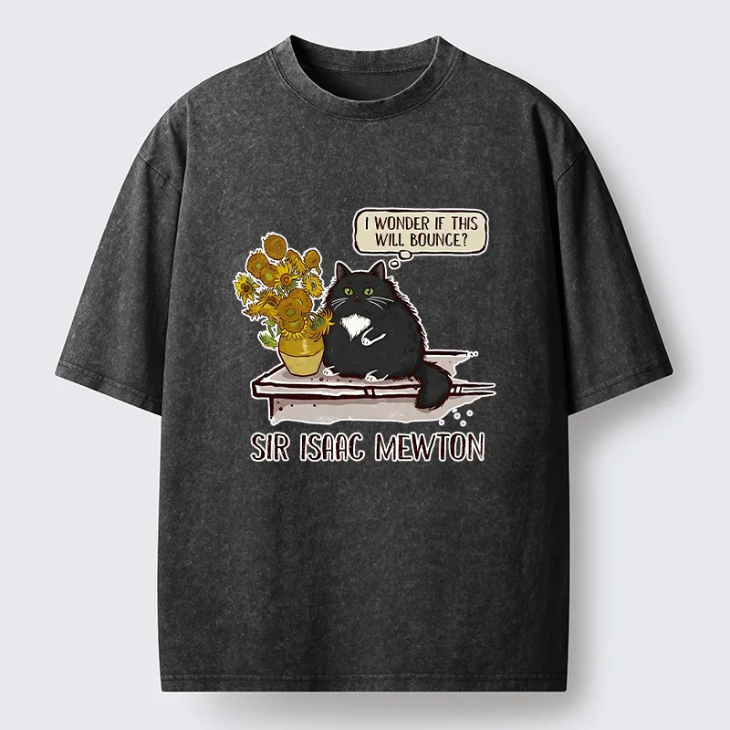 Tokyo-Tiger Cat Wants To Do A Physics Experiment Washed T-Shirt