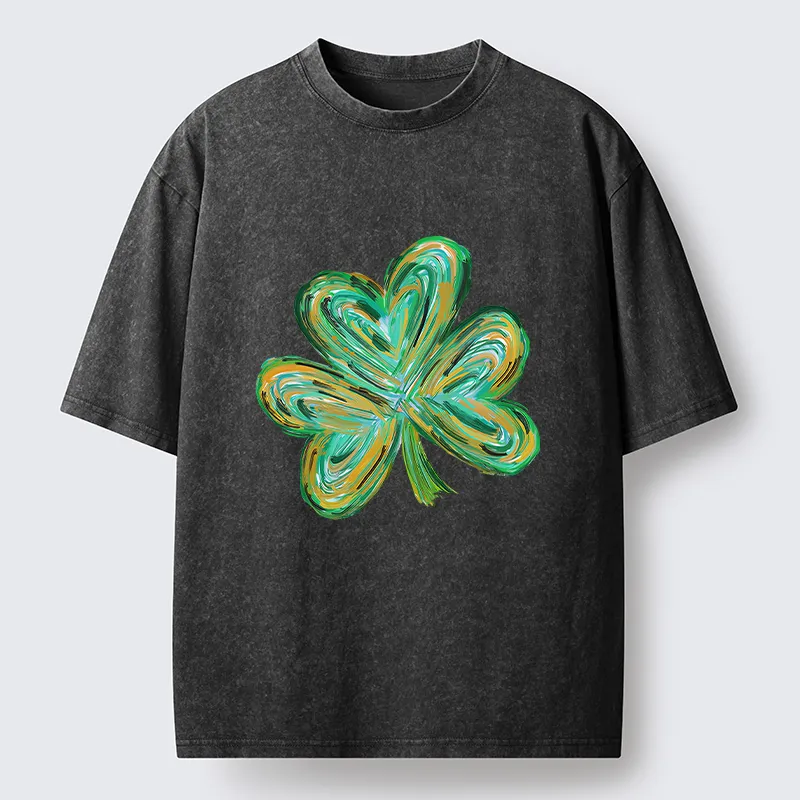 Tokyo-Tiger Green Clover Washed T-Shirt