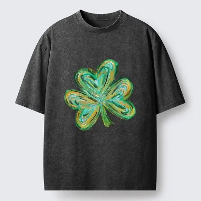 Tokyo-Tiger Green Clover Washed T-Shirt
