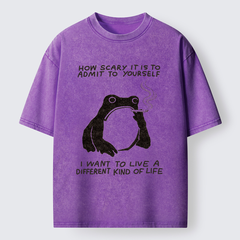 Tokyo-Tiger I Want A Different Life Frog Washed T-Shirt