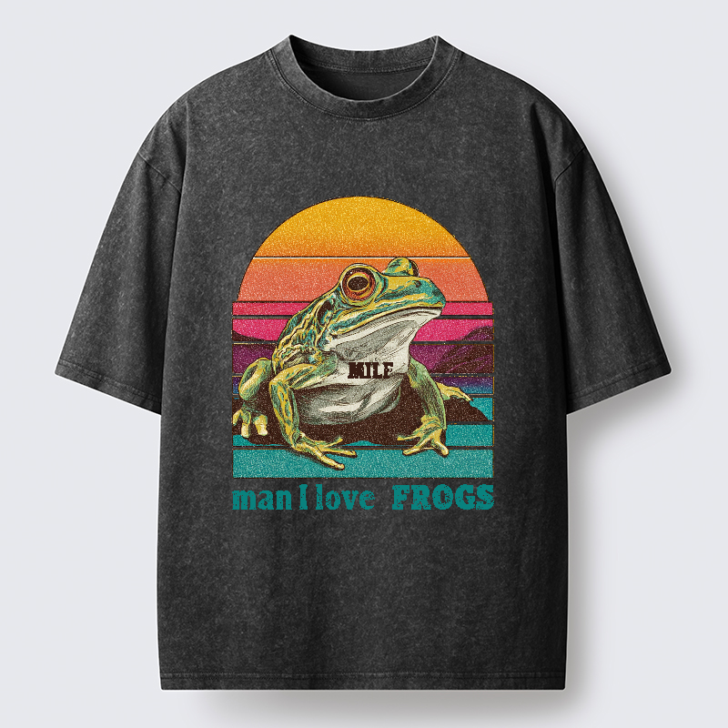 Tokyo-Tiger Man I Love Frog Washed T-Shirt