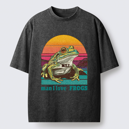 Tokyo-Tiger Man I Love Frog Washed T-Shirt