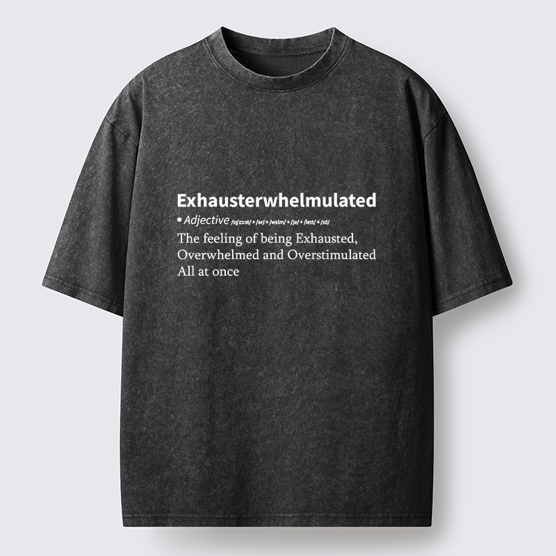 Tokyo-Tiger Exhausterwhelmulated Funny Washed T-Shirt