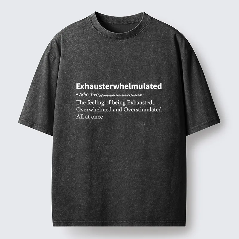 Tokyo-Tiger Exhausterwhelmulated Funny Washed T-Shirt