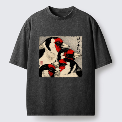 Tokyo-Tiger Stillness Of The Goldfinch Washed T-Shirt