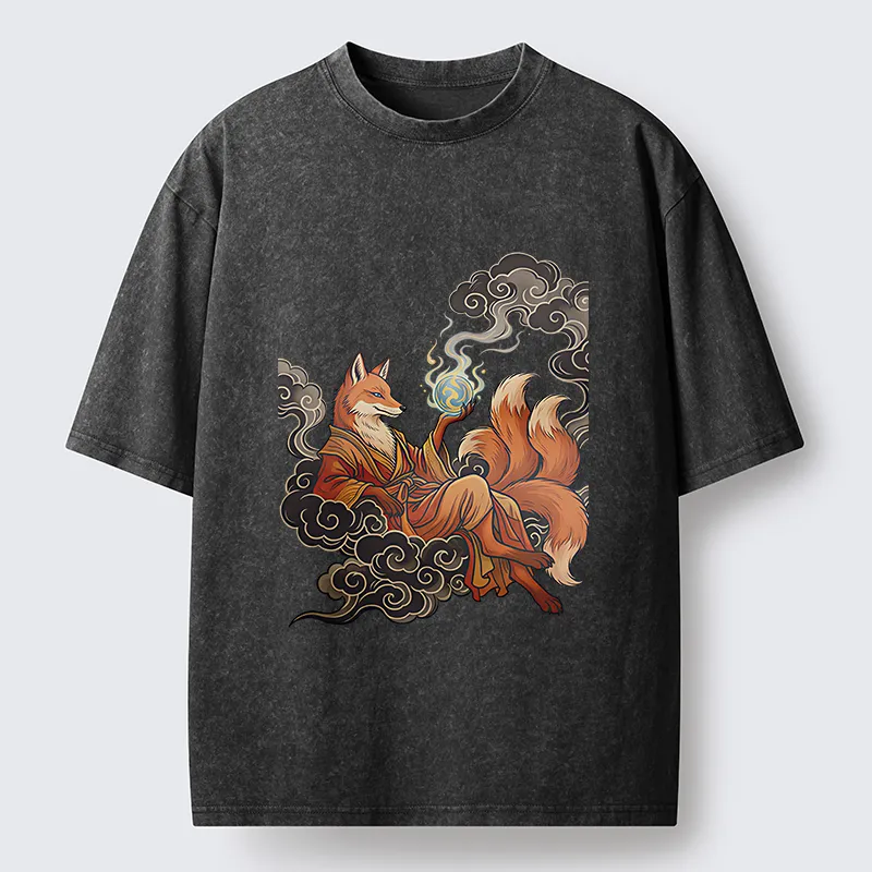Tokyo-Tiger Fox Demon Washed T-Shirt