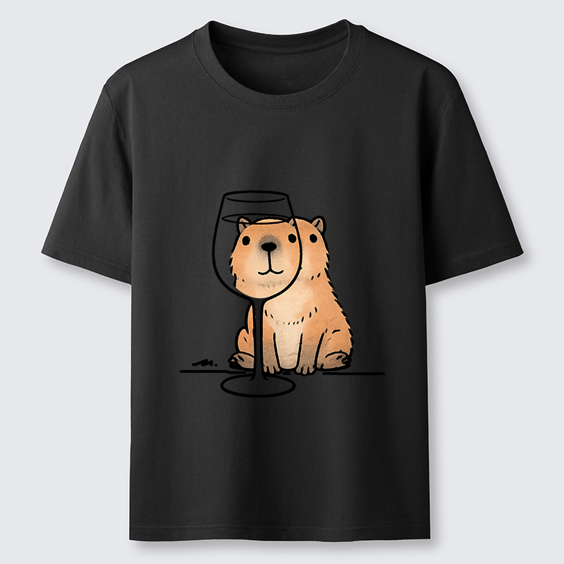 Tokyo-Tiger Capybara With A Glass Classic T-Shirt