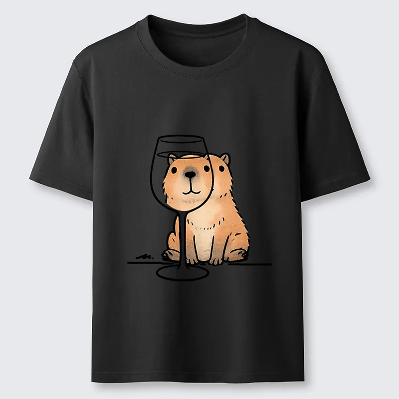 Tokyo-Tiger Capybara With A Glass Classic T-Shirt