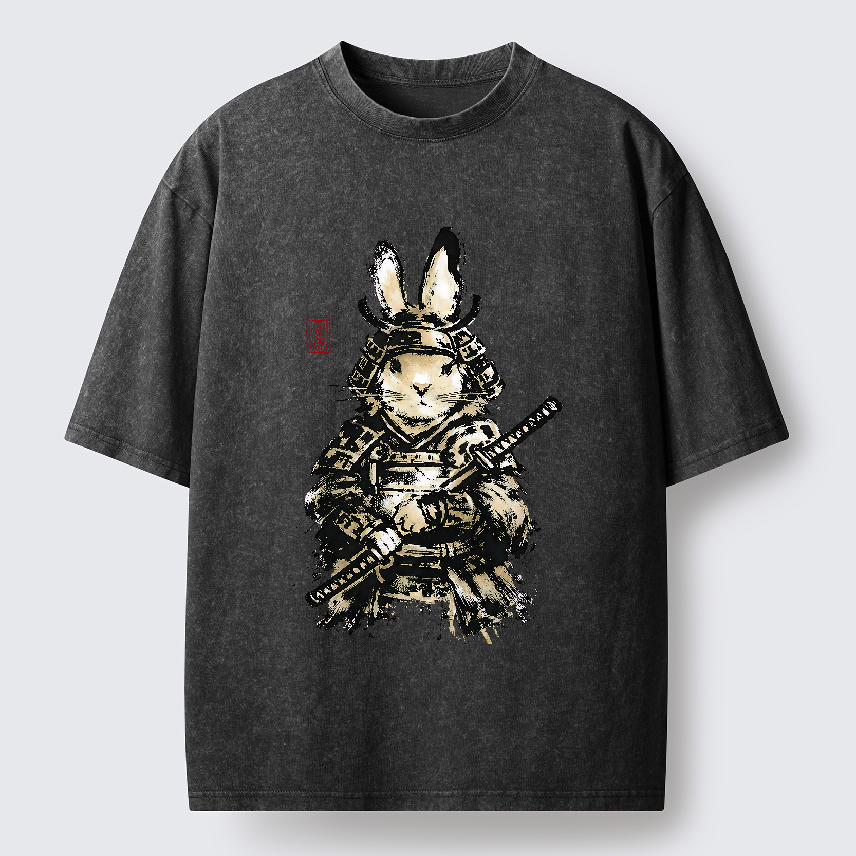 Tokyo-Tiger Samurai Rabbit Washed T-Shirt