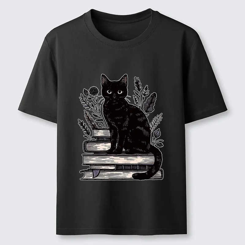 Tokyo-Tiger Books And Cats Classic T-Shirt