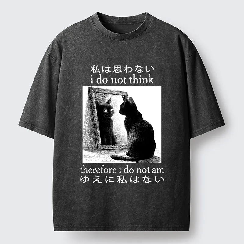 Tokyo-Tiger Therefore I Do Not Am Washed T-Shirt