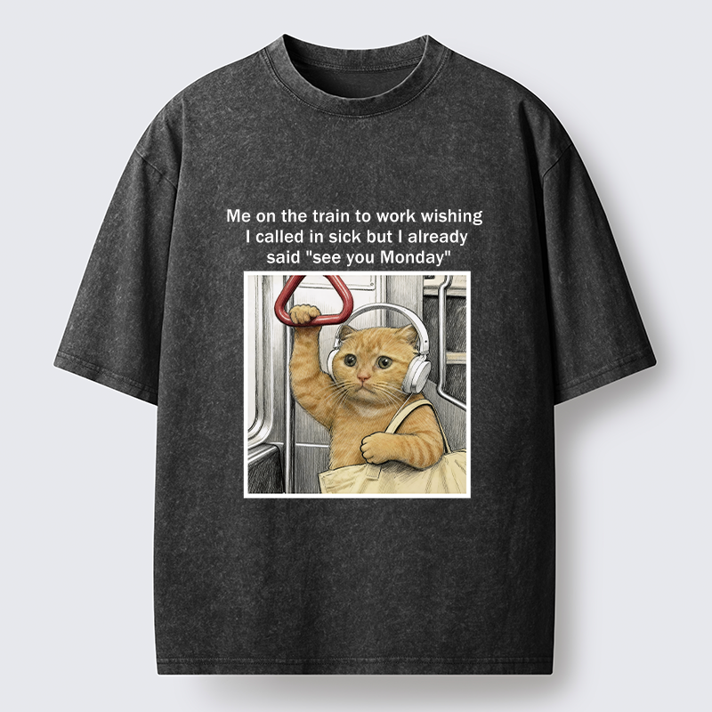 Tokyo-Tiger Working Cat Washed T-Shirt