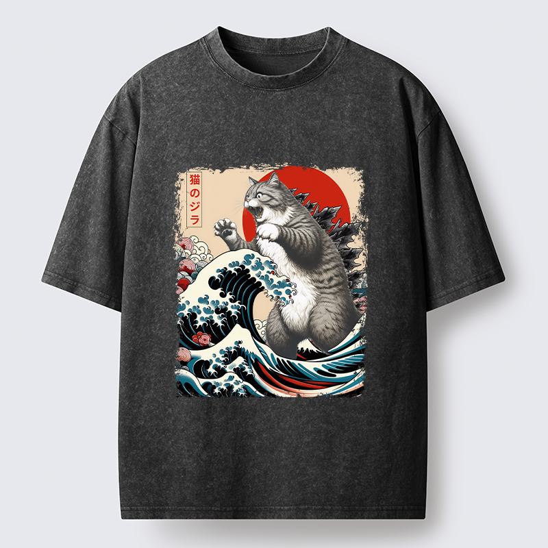 Tokyo-Tiger Fat Catzilla Washed T-Shirt