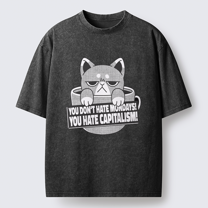 Tokyo-Tiger Dislike Of Capitalism Washed T-Shirt