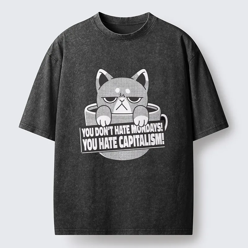 Tokyo-Tiger Dislike Of Capitalism Washed T-Shirt
