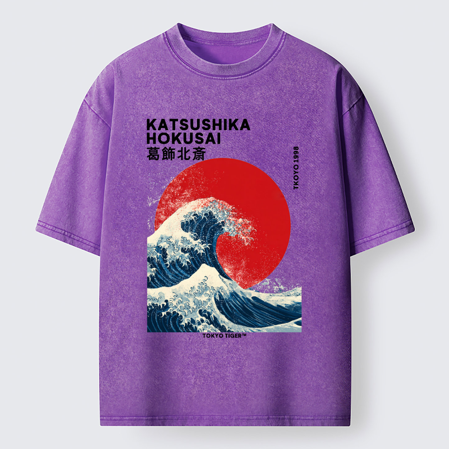 Tokyo-Tiger The Great Wave Washed T-Shirt