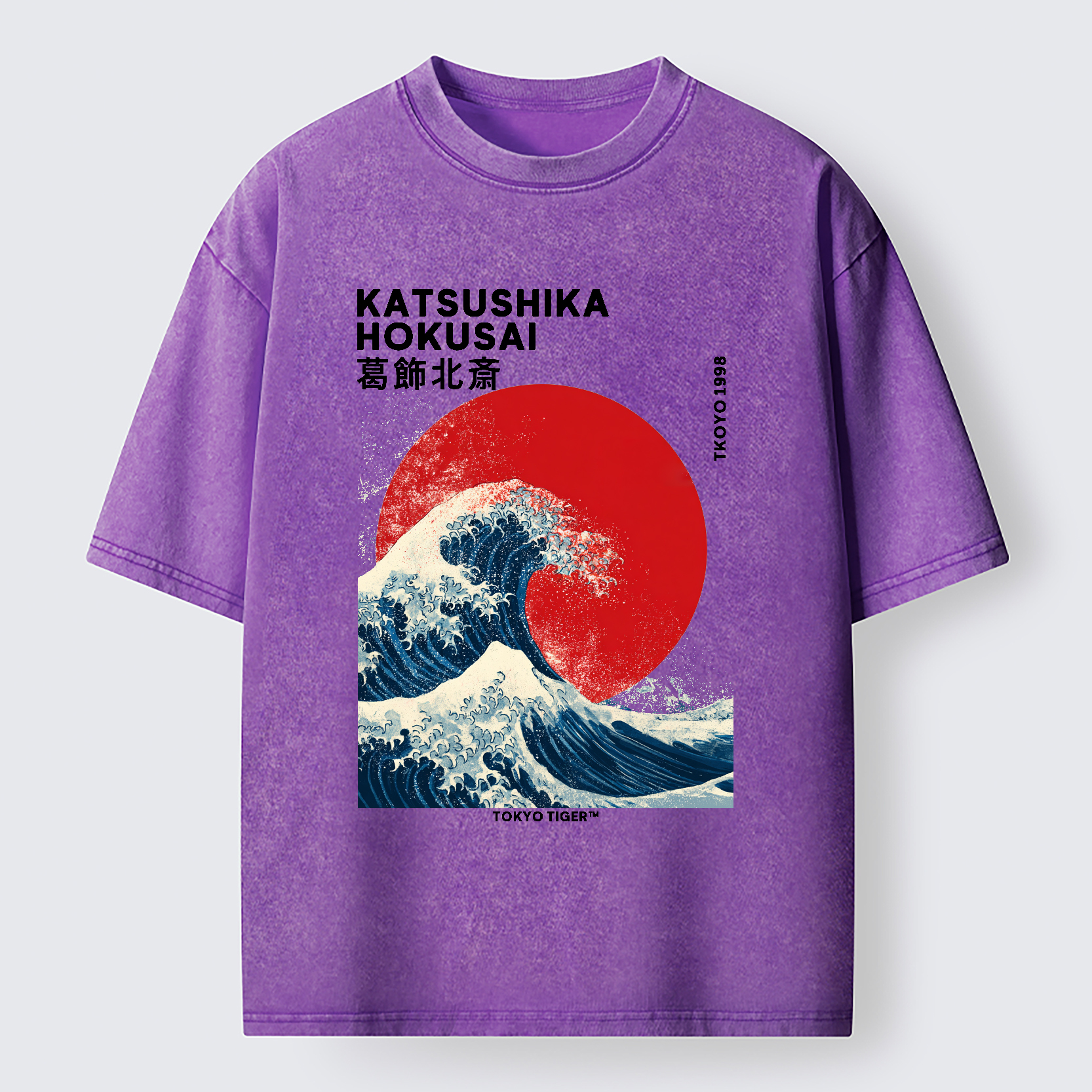 Tokyo-Tiger The Great Wave Washed T-Shirt