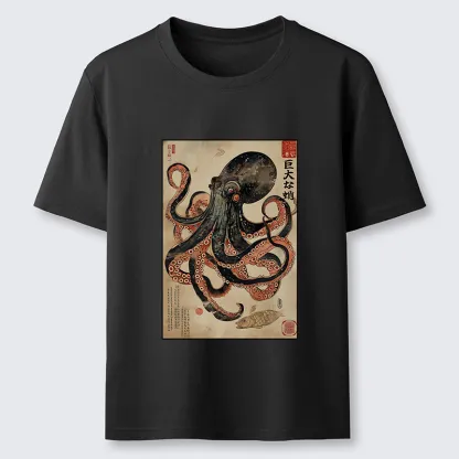 Tokyo-Tiger Retro Octopus Painting Classic T-Shirt
