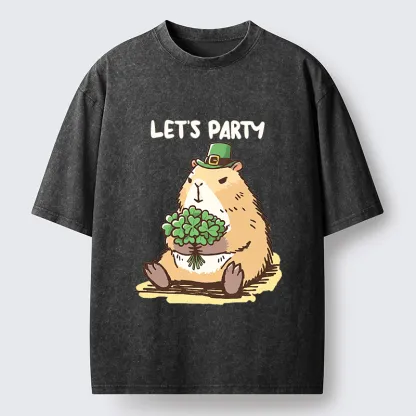 Tokyo-Tiger Mondrian's Cat Washed T-Shirt