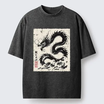 Tokyo-Tiger Black Dragon Washed T-Shirt
