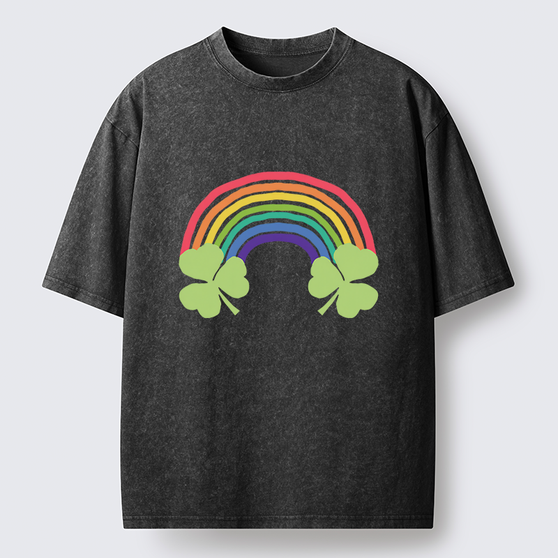 Tokyo-Tiger Rainbow St. Patrick's Day Washed T-Shirt