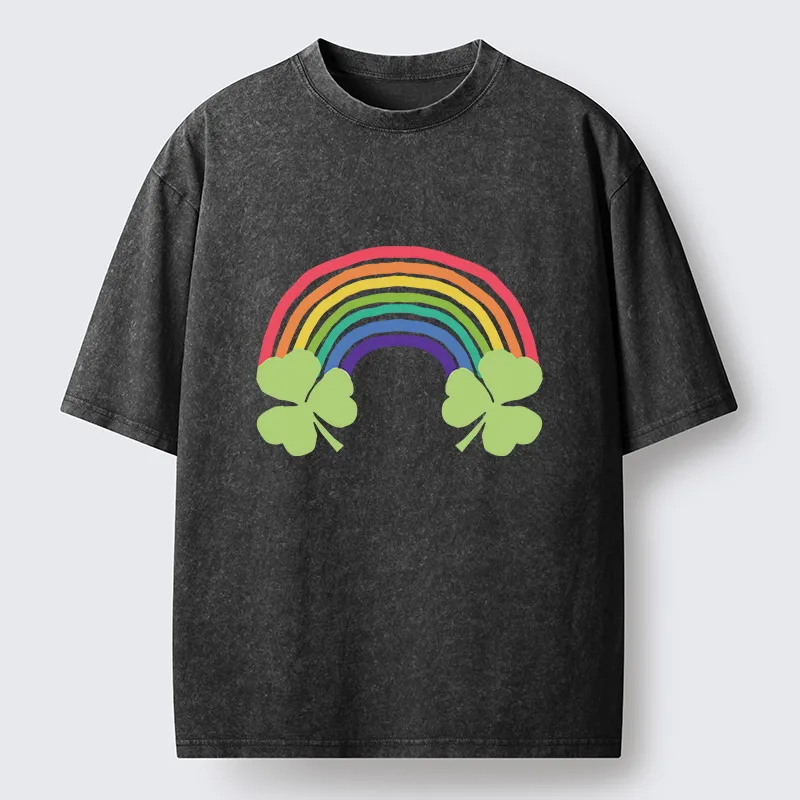 Tokyo-Tiger Rainbow St. Patrick's Day Washed T-Shirt