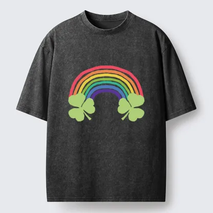 Tokyo-Tiger Rainbow St. Patrick's Day Washed T-Shirt
